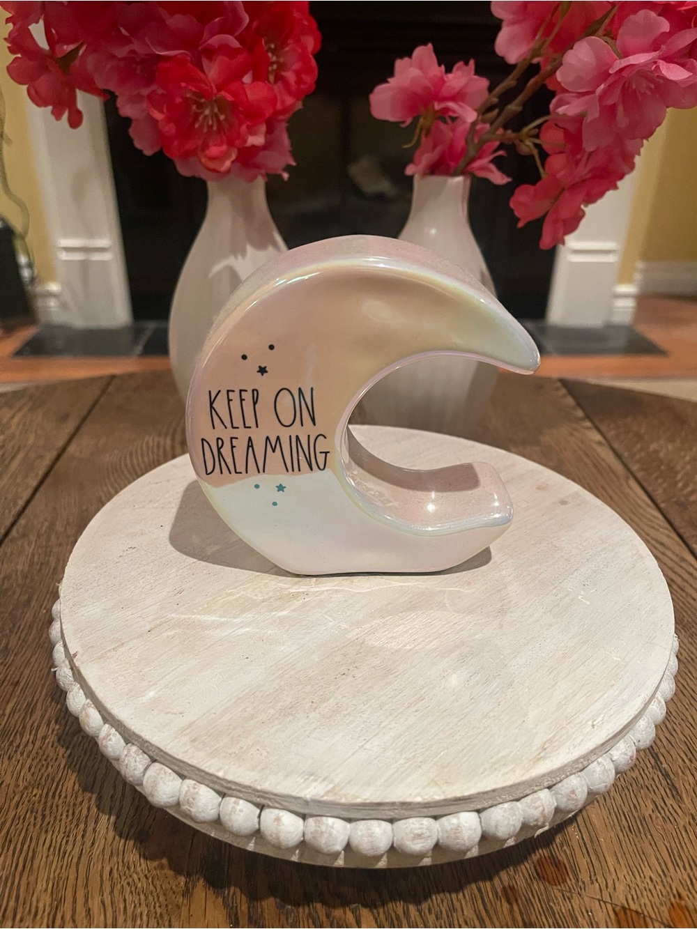 Rae Dunn Iridescent Crescent Moon Décor - Keep On Dreaming